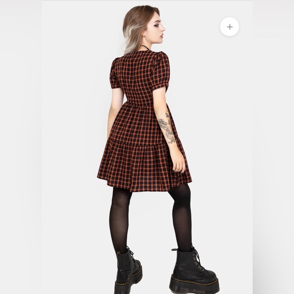 {DISTURBIA} Terra Check Mini Smock Dress US6 - Picture 2 of 13